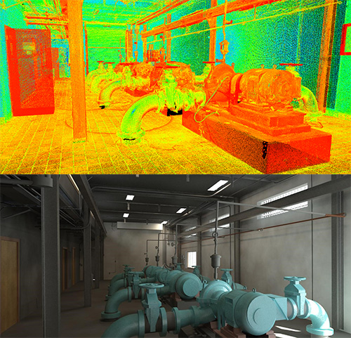 3d scan of hardware transformed into a BIM