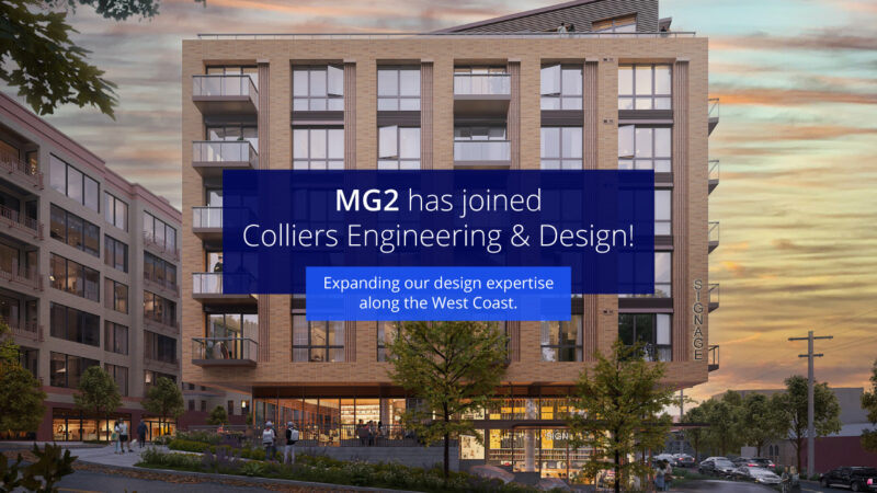 Colliers Engineering & Design Finalizes Agreement for MG2 to Join its Team