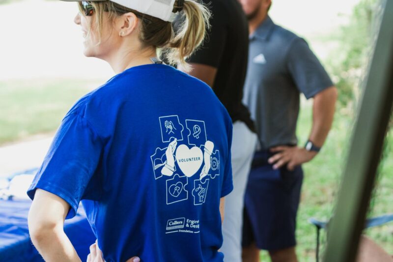Back of volunteer's t-shirt for the Foundation golf outing