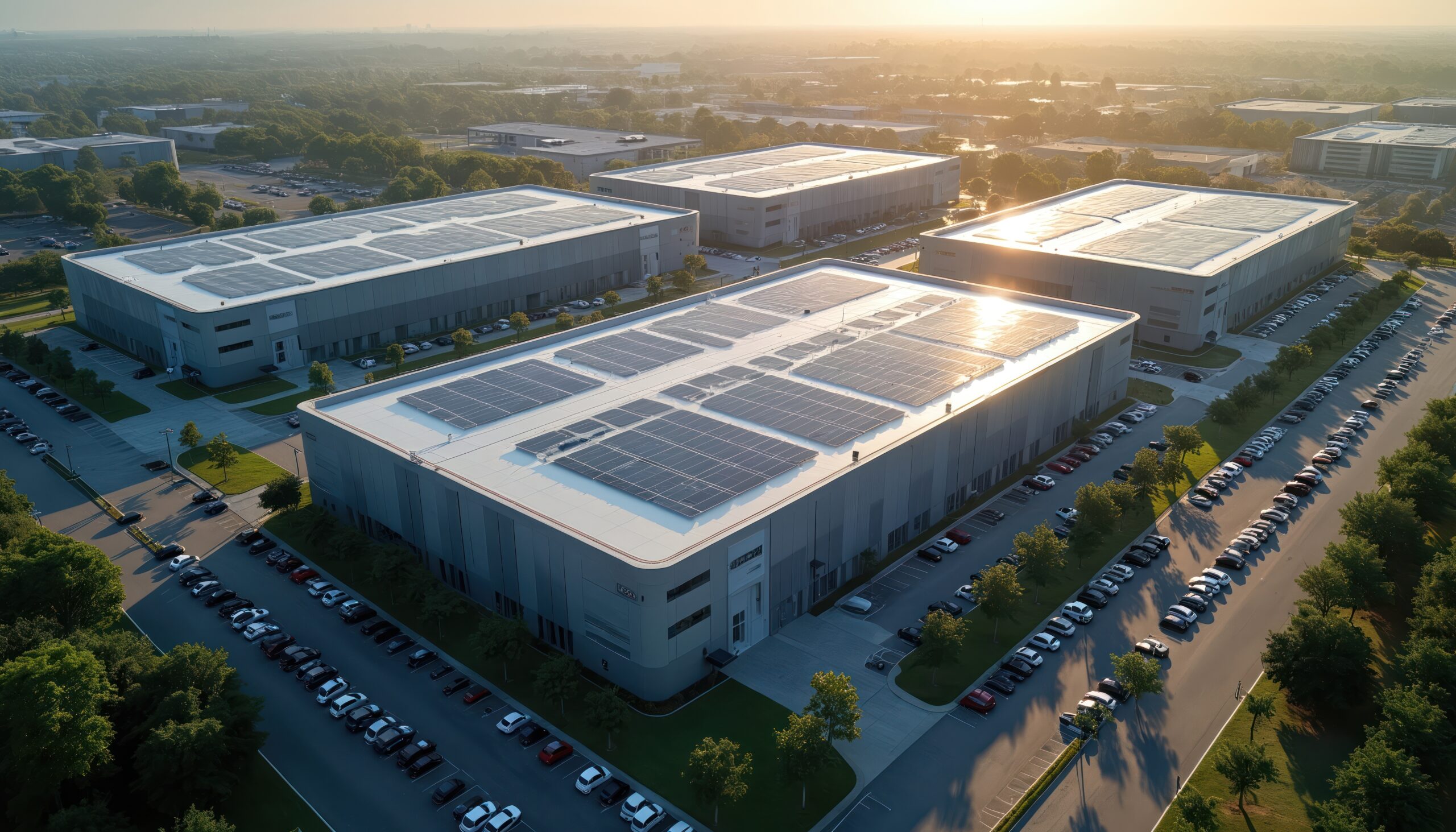 Aerial of data center