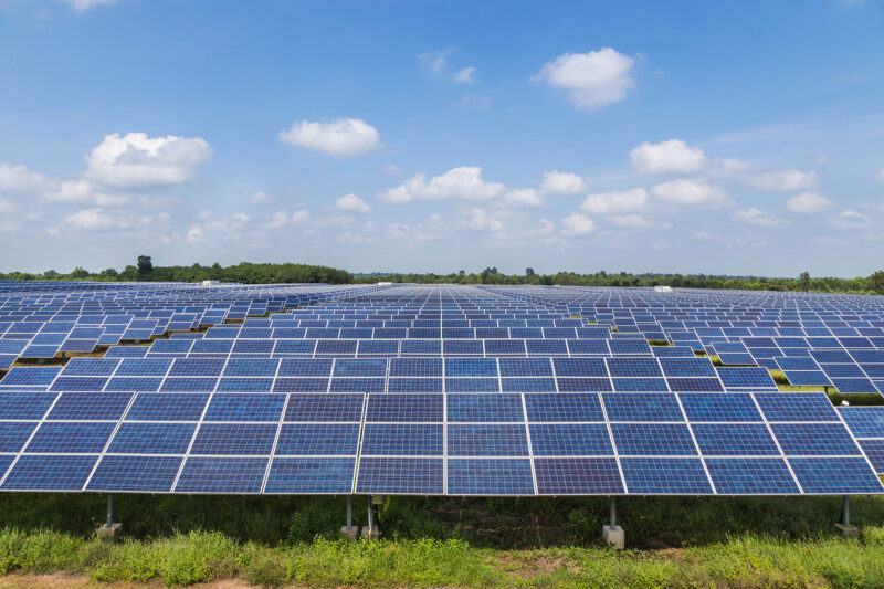 Field of solar panels